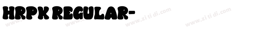 HRPK Regular字体转换